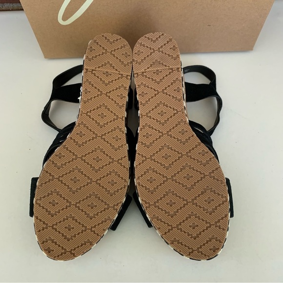 Zodiac Women’s Paola Black Leather Wedge Espadrilles Sandals US 7.5 M - Picture 7 of 8